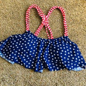 Malibu dream stars print girl bikini top size L